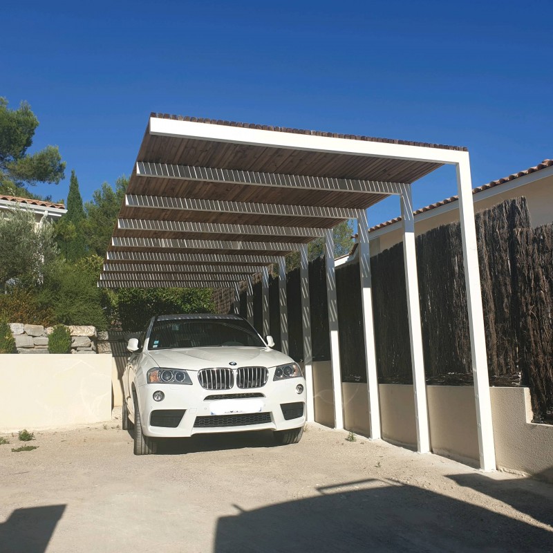 Carport acier bois 