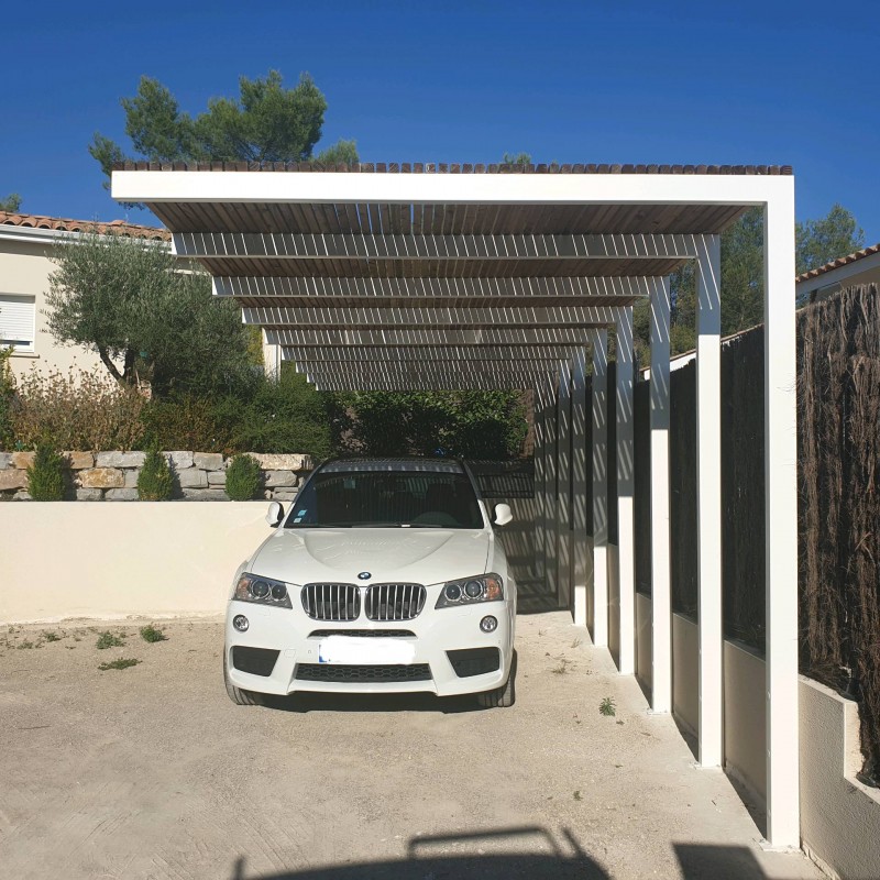 Carport acier bois 